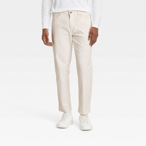 Men's Casual Straight-Leg Pants in Cream